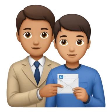 a university student handing letter to a CCP official sticker