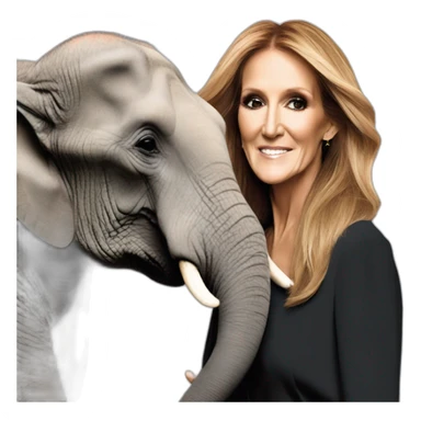 Céline dion with elephant sticker