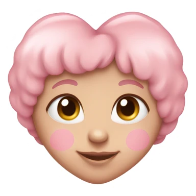 Baby pink colored heart sticker