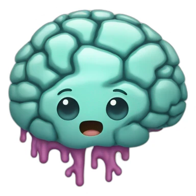 Brain with thig glass sticker
