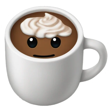 Hot cocoa in a cup sticker
