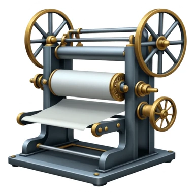 Steam-powered printing press sticker