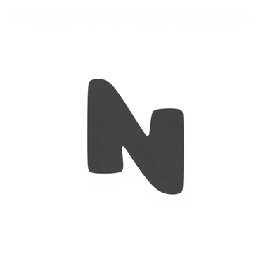 Notion app icon with simple N symbol and minimalist design sticker