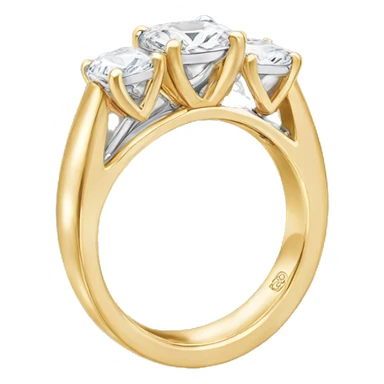 Gold trilogy engagement ring sticker