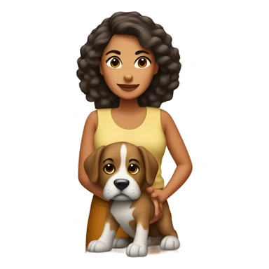 Latina with a big dog sticker