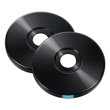 two black computer disk sticker