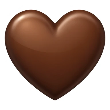 Brown heart sticker