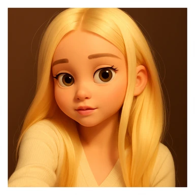 expand the image upward so that all of the hair above the head is fully visible, keeping the 3d-emoji style sticker