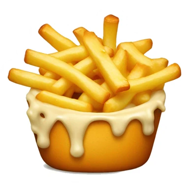 Melted Cheese sauce covered fries sticker