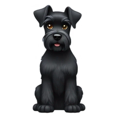 Black schnauzer sticker