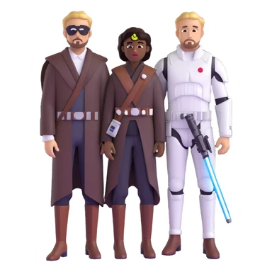 Neger and Ryan Gosling in Star Wars costumes standing together sticker