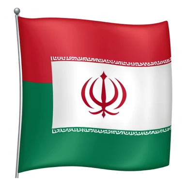 square iranian flag green white and red, green on top  whiite in middle red at the botto,, sticker