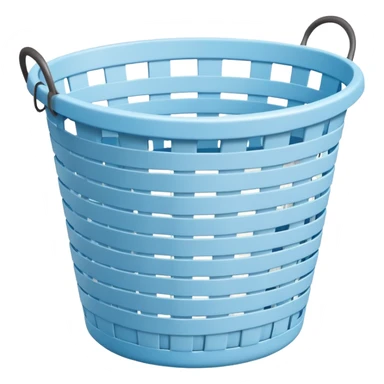 Light blue laundry basket sticker