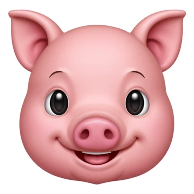 make a emoji of a fat cartoon pig sticker