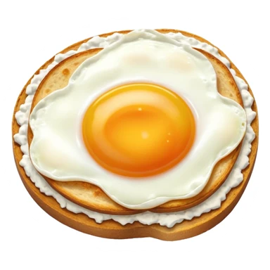 Sour bread with cottage cheese and egg on top sticker