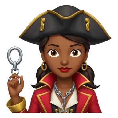 captain hook female dark hair hook sticker