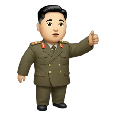 Kim jung un with arm sticker