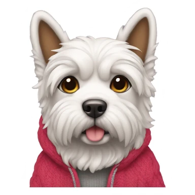 Perro con sueter sticker