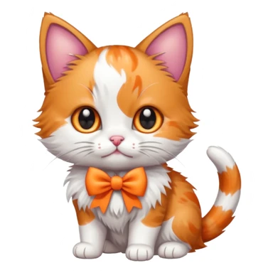 kitten with bow sticker