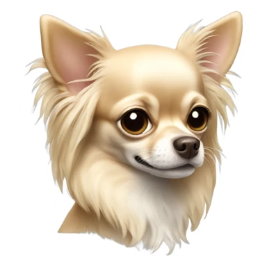 Chihuahua Longhair Cream sticker