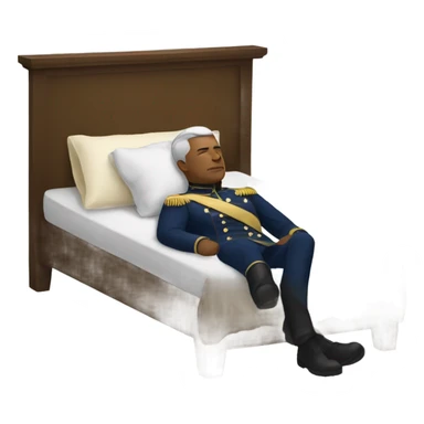 washington commander sleeping on bed sticker