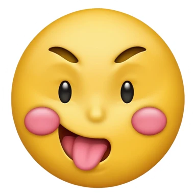 Fassa um emoji simples aquele da carinha amarelo dando língua e dando coloco de forma bem rebelde sticker