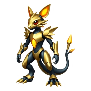 Modern Cyber Lombax-Fakémon-creature, full body sticker