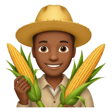 BLACK MAN HOLDING AN CORN POT sticker