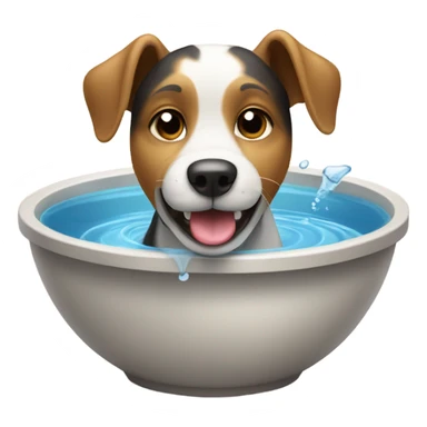 Dog drinking water  sticker