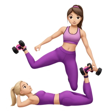 girl working out glutes abs workout sticker