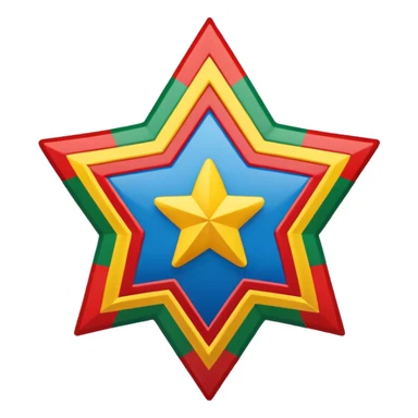High quality, well designed, Druze star flag IOS emoji. sticker