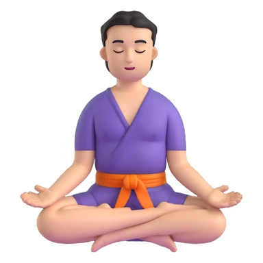 man in lotus position meditation pose, eyes closed, hands in mudra sticker