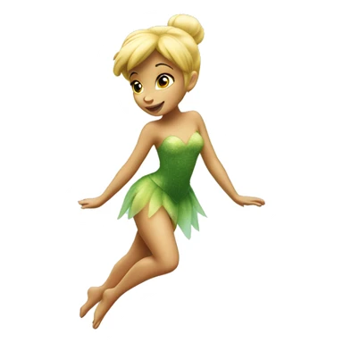 Tinkerbell flying with fairy dust sticker