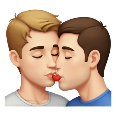 Two guys kissing sticker