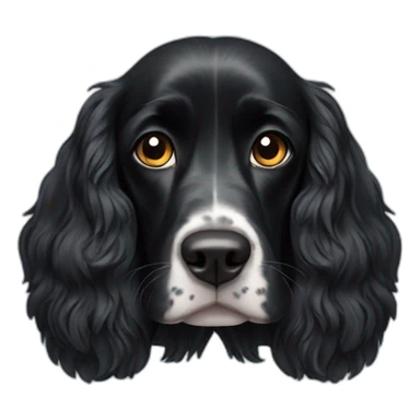 Black Russian spaniel sticker