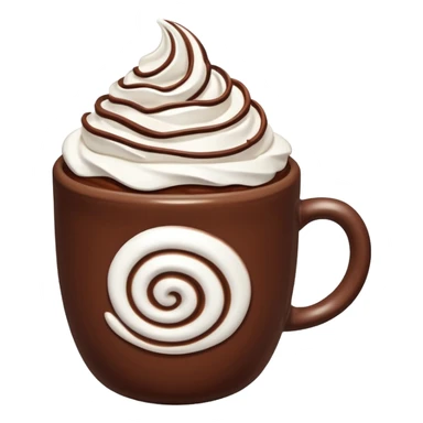 Make a hot chocolate with whipped cream sticker
