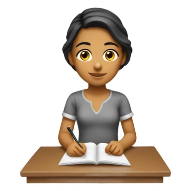 Ragazza che scrive in latino sticker