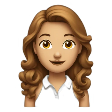 beautiful girl head brown  golf swing  sticker