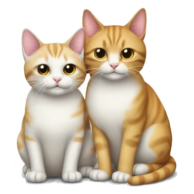 Cat on top with another cat sticker