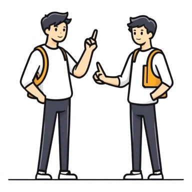 Brothers giving each other the middle finger  sticker