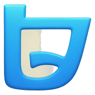 Create the letter A on top of the blue square sticker