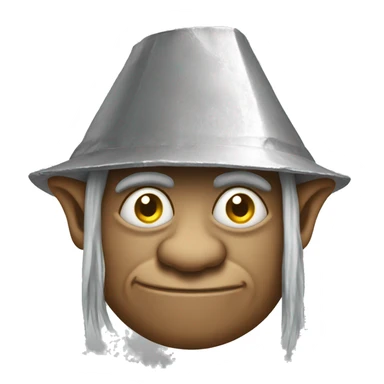 troll with tinfoil hat sticker