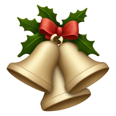 2 beige Christmas bells sticker