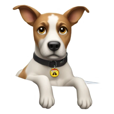 Dog driving car sticker