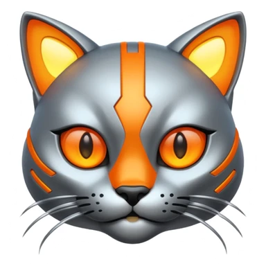 cyber cat sticker
