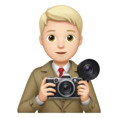 man with Camera, different outfits. sticker