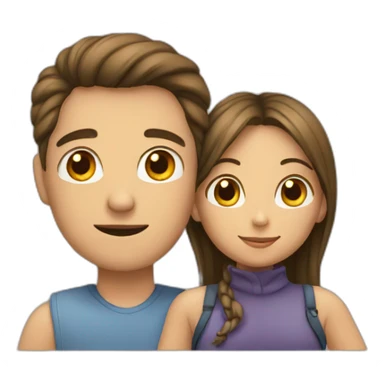 Showing a girl onto man sticker