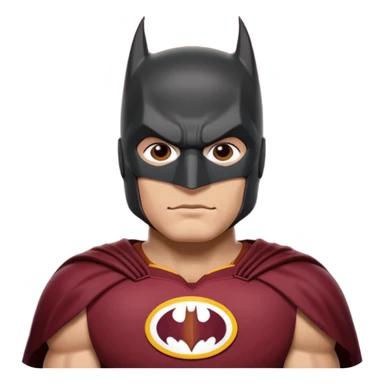 Batman with the redskins uniform sticker