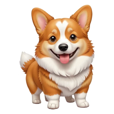 happy corgi dog with short legs sticker