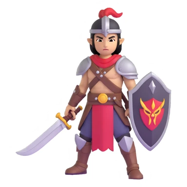 Heroic fantasy warrior avatar sticker